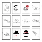 Mr Mrs правой цитаты холст картины черный, белый цвет стены искусства плакаты с любовью и принты минималистский картина Гостиная домашний декор