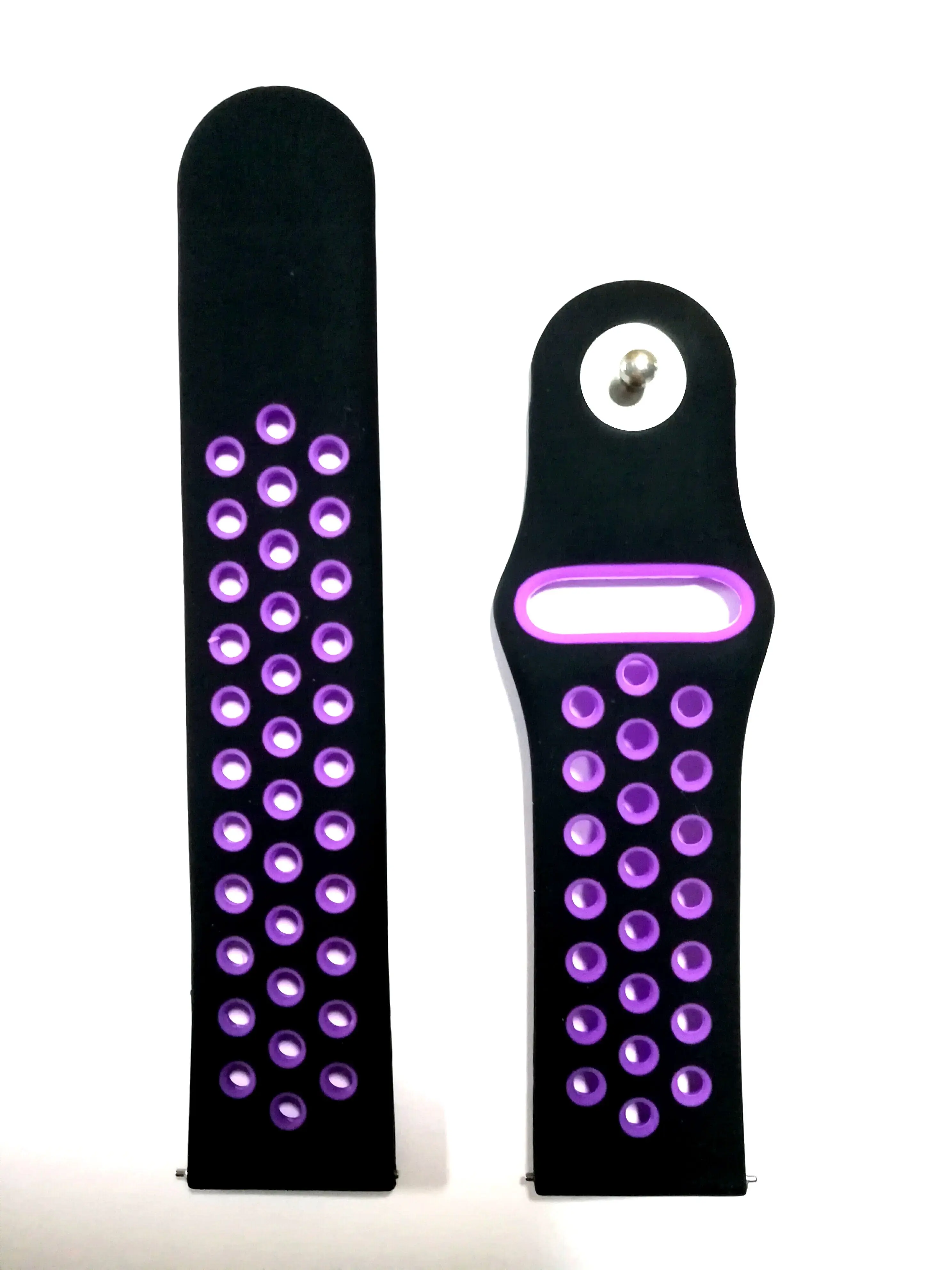 black purple 22/20 мм Huami Amazfit band для samsung Шестерни спортивные S2 S3 Galaxy часы активное 2 42 мм 46 мм силиконовый ремешок для часов для Pebble Time huawei gt - Цвет ремешка: black purple