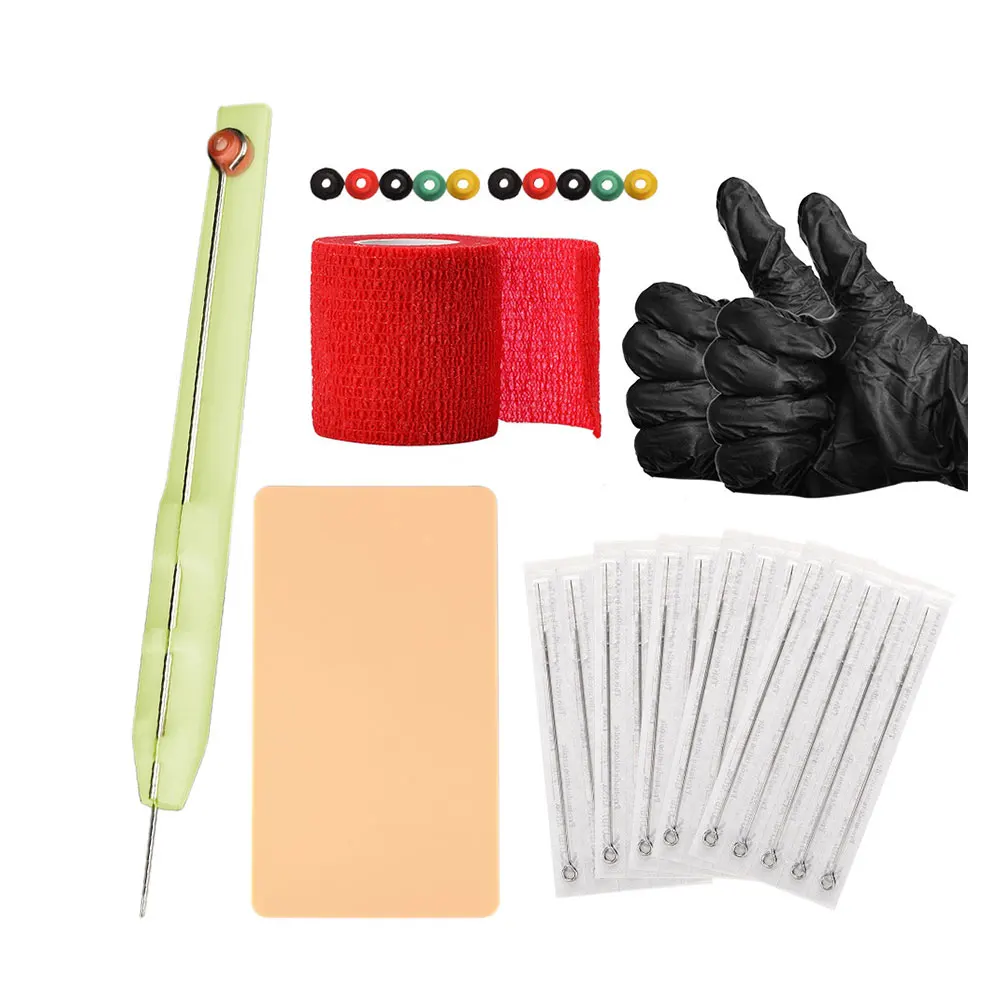

Tattoo Kit Tattoo Needles Set Hand Poke Stick Tattoo Kit Power Supply Needle 13579RL With Gloves For Tattoo Accessories Body Art