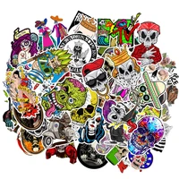 1050100pcs horror gothic rock skull graffiti stickers for notebook motorcycle skateboard computer mobile phone anime toy box