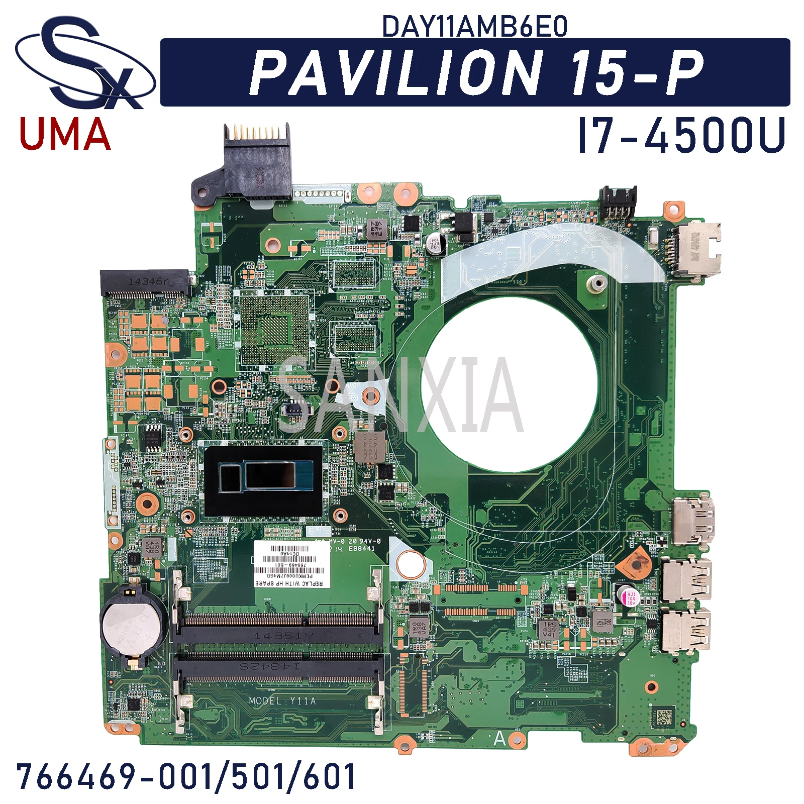 Материнская плата KEFU DAY11AMB6E0 для ноутбука HP Pavilion 15 P оригинальная материнская I7 4500U