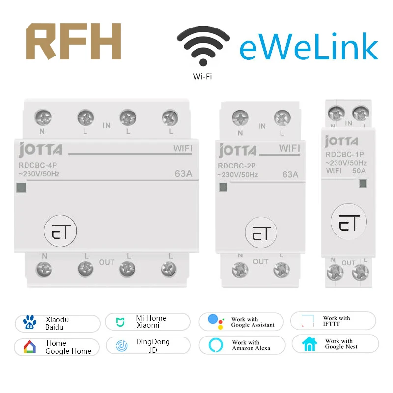 Wi-fi por Controle Voz de Ewelink com Alexa e Google Interruptor Remoto Casa Rdcbc 1p 2p 4p –