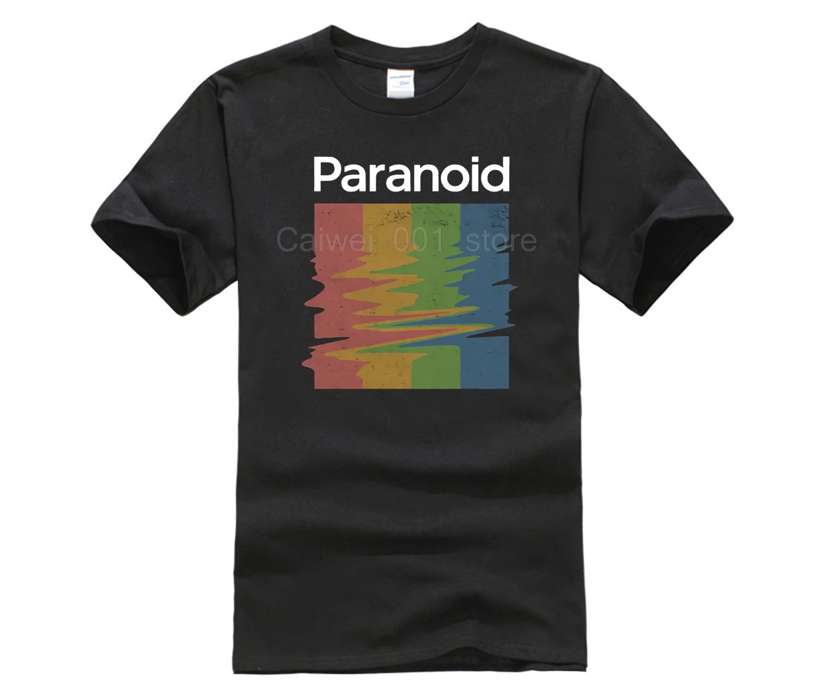 Мужская футболка из 100% хлопка летняя мужская с параноидом хлопковая модная