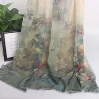 50d printed chiffon fabric bohemian skirt top dress high end handmade diy fabric by the meter