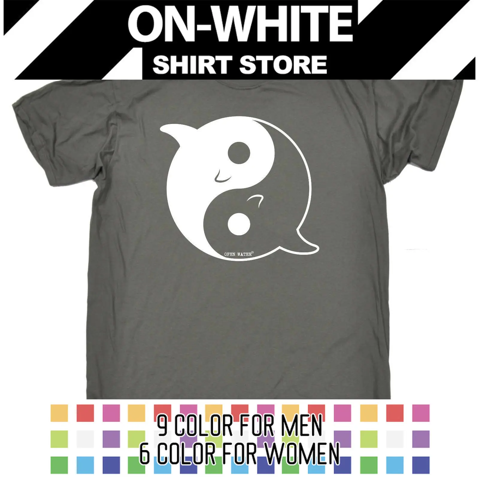 

Scuba Diving T-Shirt Funny Novelty Mens tee TShirt - Dolphin Yin Yang