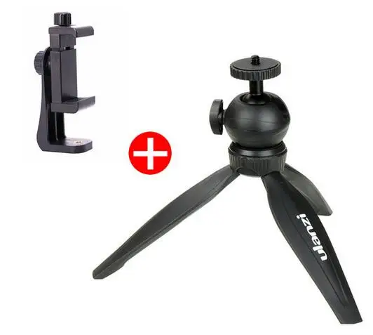With 360 Degree clip Ulanzi 2 в 1 Мини настольный штатив для смартфонов и фотоаппарата с Креплением Телефона для Путешественников кинорежиссеров на Ютуб Видео для iPhone Android Смартфона - Цвет: With 360 Degree clip
