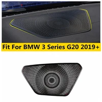 yimaautotrims center stereo speaker audio loudspeaker sound cover trim interior refit kit for bmw 3 series g20 2019 2022