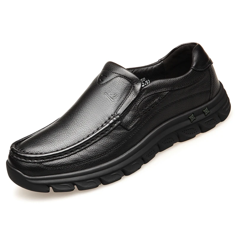 2019 новые домашние тапочки из натуральной кожи Для мужчин удобная обувь Лоферы