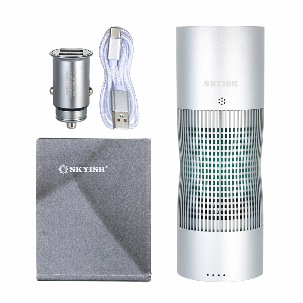 Автомобильный очиститель воздуха HEPA фильтр 3 Авто режима перезаряжаемый тихий