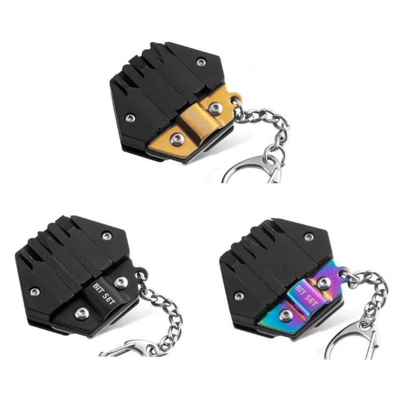 

Multifunctional Hexagon Coin Outdoor EDC Tool Hexagon Folding Coin Knife Keychain Screwdriver Pocket Fold Mini coltello Gear Pee