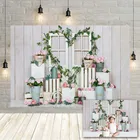 Avezano фоны для фотосъемки весенние цветы сад белая деревянная дверь розовая роза детский портрет фото фон для студийной фотосъемки