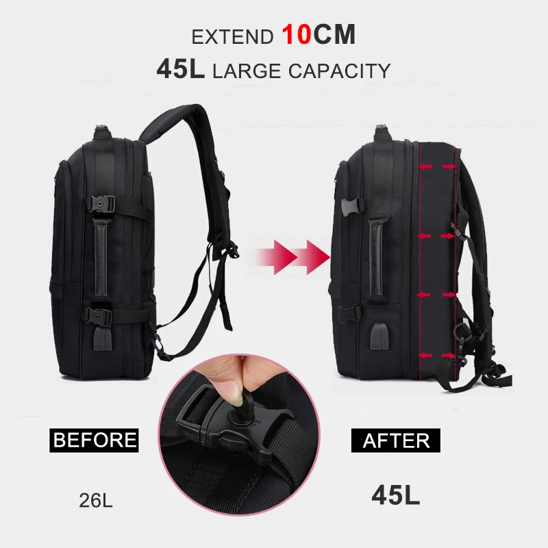 Мужской бизнес рюкзак с защитой от кражи водонепроницаемый смарт usb портом для