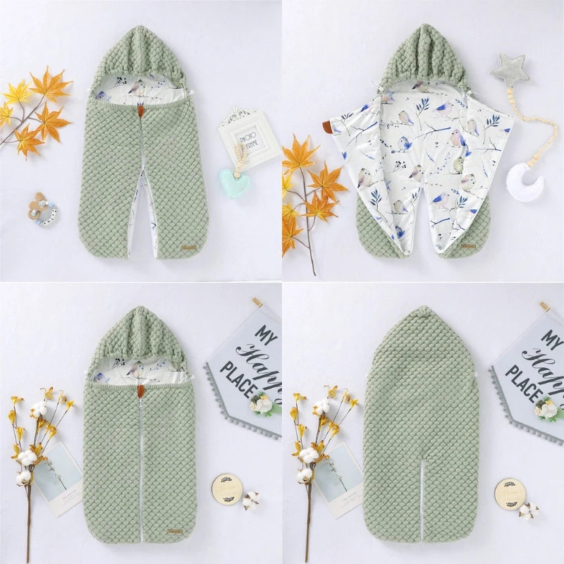 

Winter Warm Baby Sleeping Bags Stroller Footmuff Newborn Swaddle Wrap Envelopes Infant Sleepsack for 0-12 Months