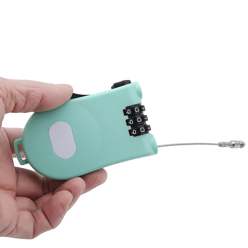 

2021 хит продаж синий выдвижной 3 цифр Комбинации кабель замок кодовый велосипед Чемодан замок для путешествий