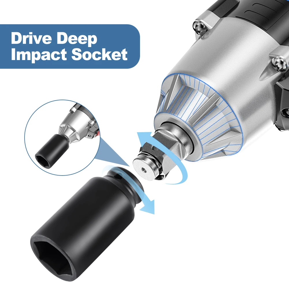 

8pcs 3/4 Inch Durable Drive Deep Impact Socket Set 24-38mm Drive Impact Socket