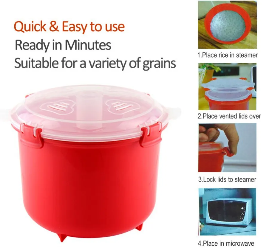 walfos microwave oven steamer meal food rice cooker grain cereal for bowl plates cookware kitchen gadgets accessories supplies free global shipping