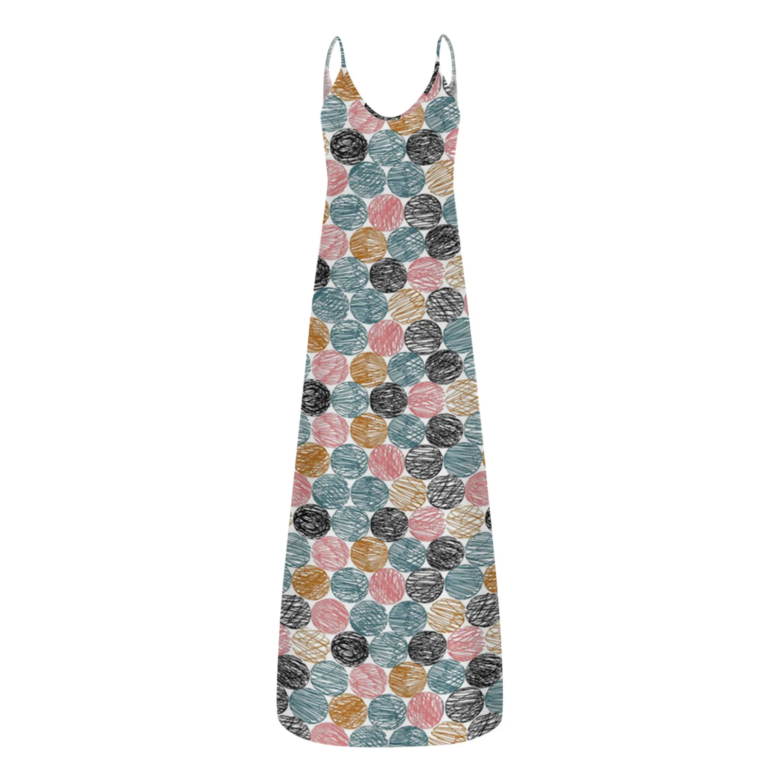 

Elegant Summer Dress Women Casual Fashion Beach Style Sling Sleeveless Long Skirt Mopping Skirt Female Robe Femme Vestidos