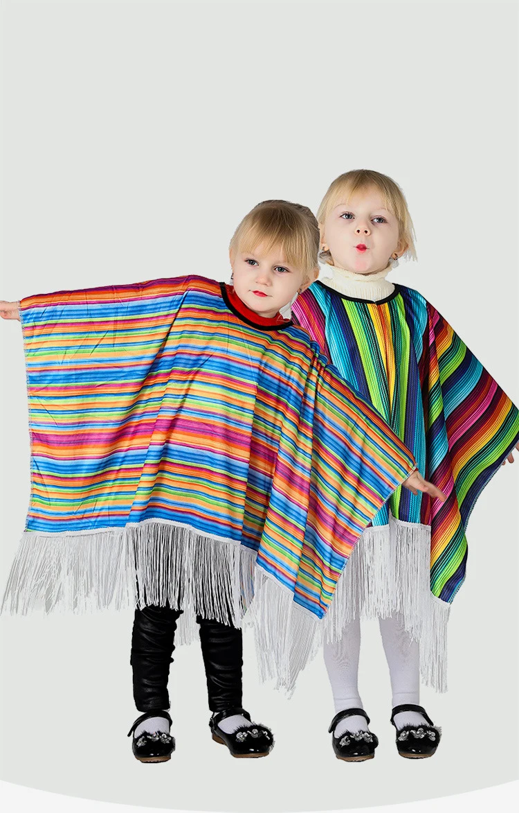 Детский мексиканский накидка Мексиканский костюм морская ролевая игра Хэллоуин