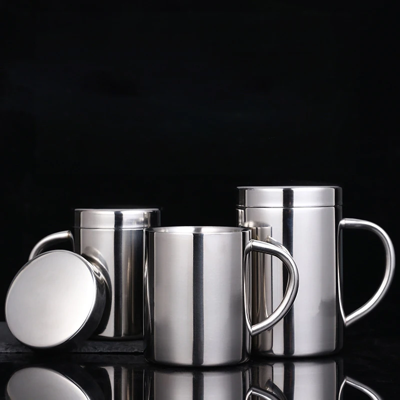

Double Insulation Vacuum Cup 304 Stainless Steel Thickening Kindergarten Student Children's Mouth Cup with Lid Coffee Drinks Cup