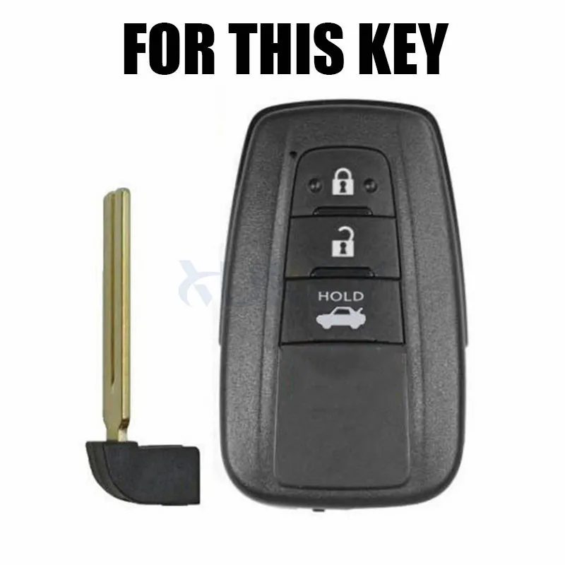 Для Toyota LC Prado Camry C-HR Prius Corolla RAV4 силикона дистанционного ключа Дело Shell Крышка Fob 3