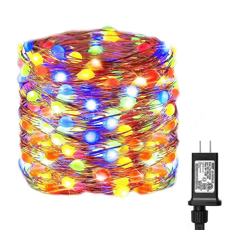 

EU UK US Plug LED String Lights Garland Street Fairy Lamps Christma Outdoor Remote For Patio Garden Home Tree Wedding Decoration