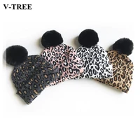 matching family outfits leopard children hats mother kids hats winter kids caps warm photography props girls hats boys clothing
