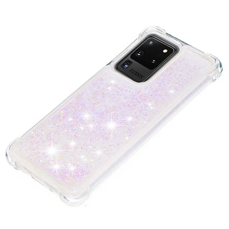 

For Samsung Galaxy S20 Ultra Case Soft Silicon Phone Cover For Samsung S20 Ultra S11 Plus Luxury Glitter Liquid Quicksand Cases