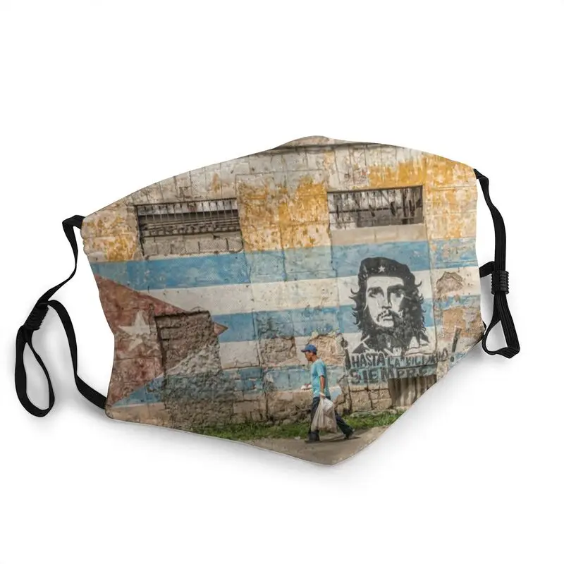 

Гавана в стиле протестного уличного искусства, Non-одноразовая маска для лица Че Гевары маска против дымки Пылезащитная крышка респиратор ро...