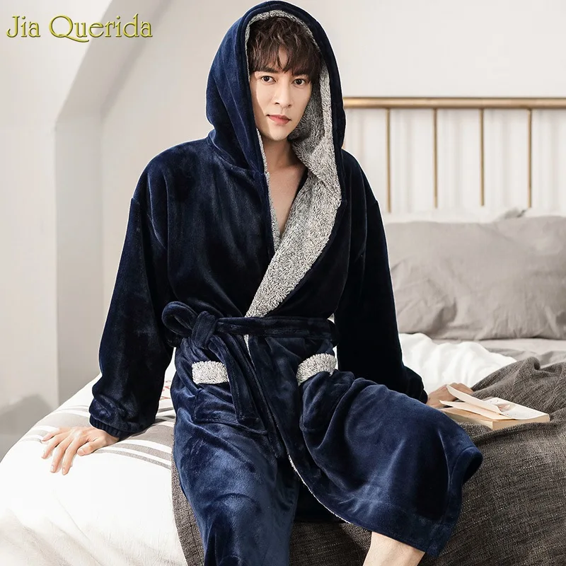 Мужские зимние кимоно с капюшоном мужской толстый японский халат мужские
