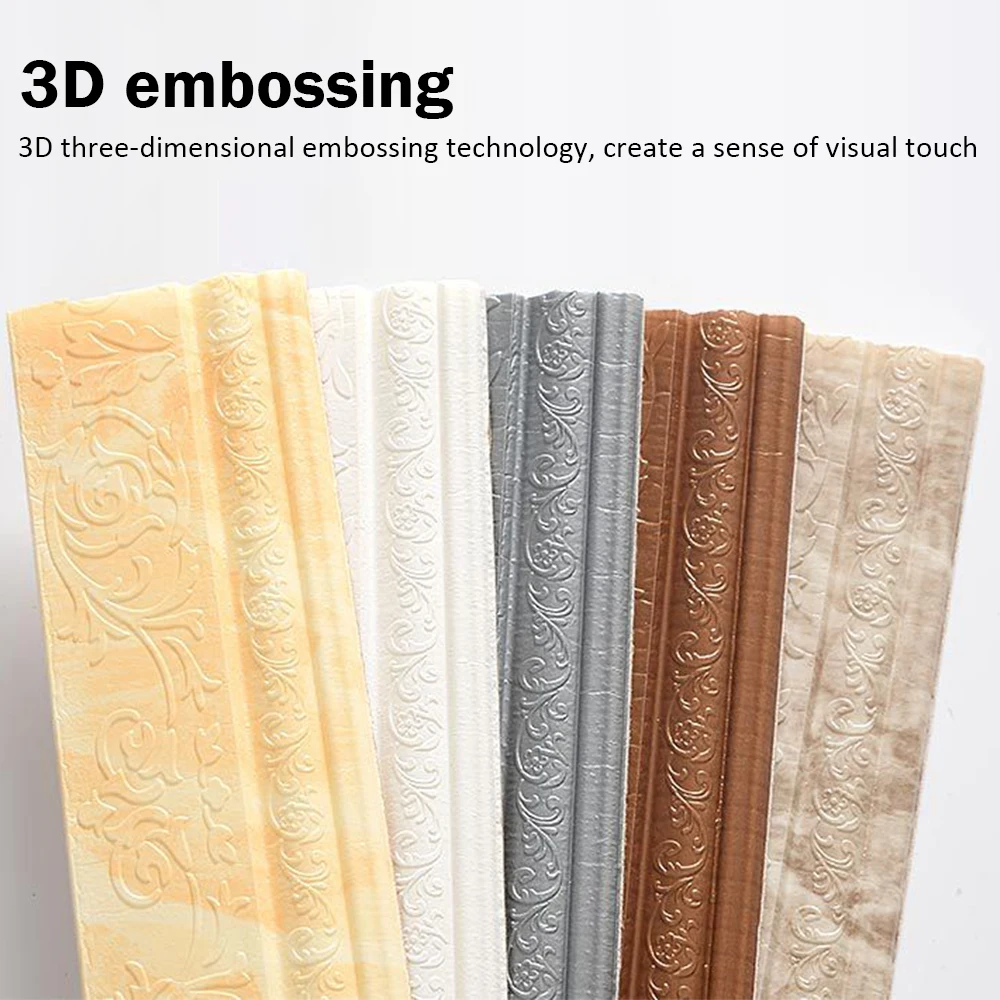 Водостойкая 3d наклейка на стену верхняя угловая линия полоска для кромок стен