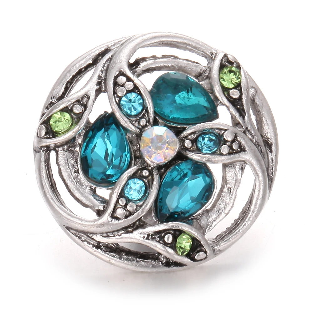 6 шт./лот новые заклепки для ювелирных изделий Стразы Кристалл Цветы кнопки