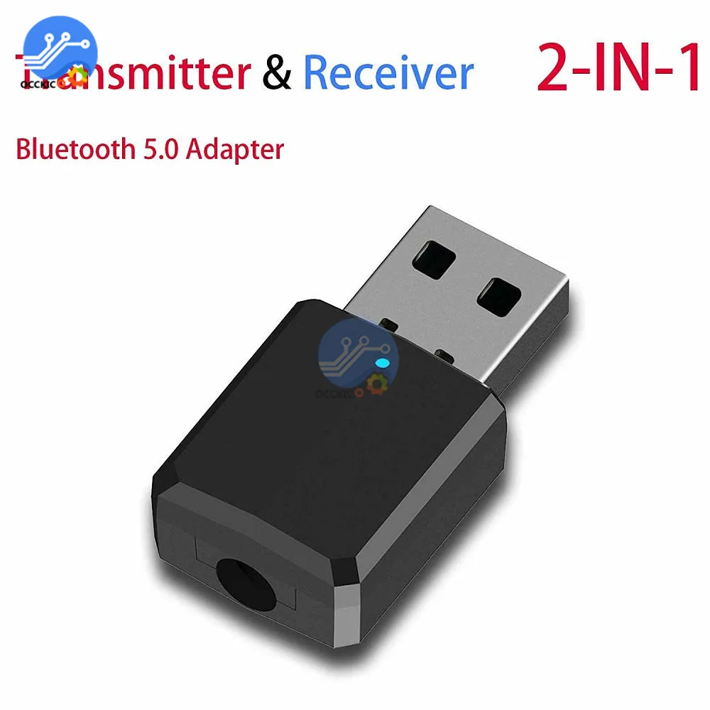 Черный Bluetooth 5,0 аудио приемник адаптер беспроводной передатчик Bluetooth стерео AUX Музыкальная подвеска RCA USB 3,5 мм разъем для ТВ ПК автомобиля - Цвет: Черный