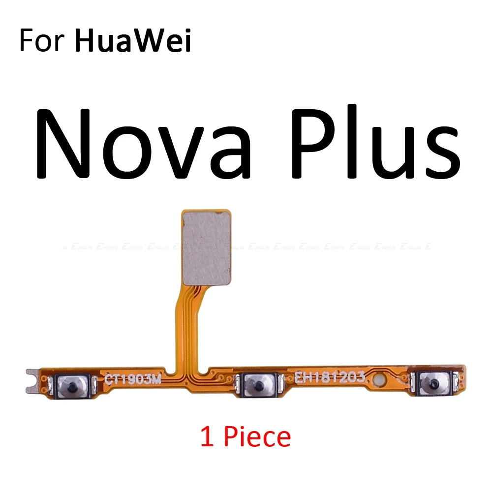 For Nova Plus Кнопка включения и выключения питания гибкий кабель лента для Nova 5i 5 Pro 4e 4 3 3i 3e 2 2S 2i Plus Lite Young Бесшумная клавиша громкости - Цвет: For Nova Plus