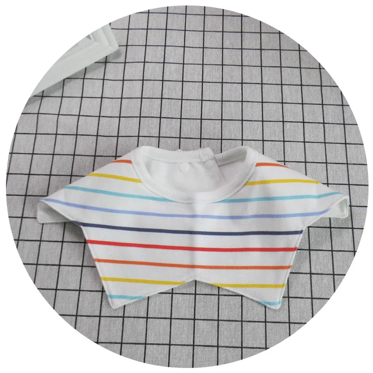 5 Colorful Stripes Для новорожденных детские нагрудники из 3 слоев, полотенца из хлопка, Полотенца Круглый Поворотный дриблинг бандана шарф для маленьких мальчиков и девочек, Водонепроницаемый одежда для кормления - Цвет: 5 Colorful Stripes