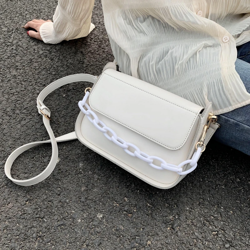 Одноцветные маленькие сумки через плечо из искусственной кожи для женщин 2020