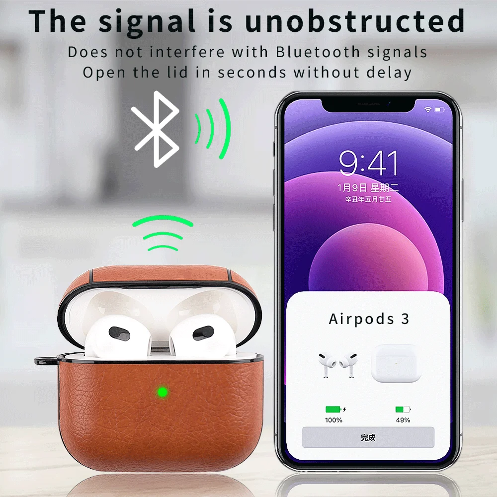 

Чехол для Airpods 3, защитный чехол из искусственной кожи и пластика для Bluetooth-гарнитуры, чехол для AirPods, чехол для Airpods Pro 3