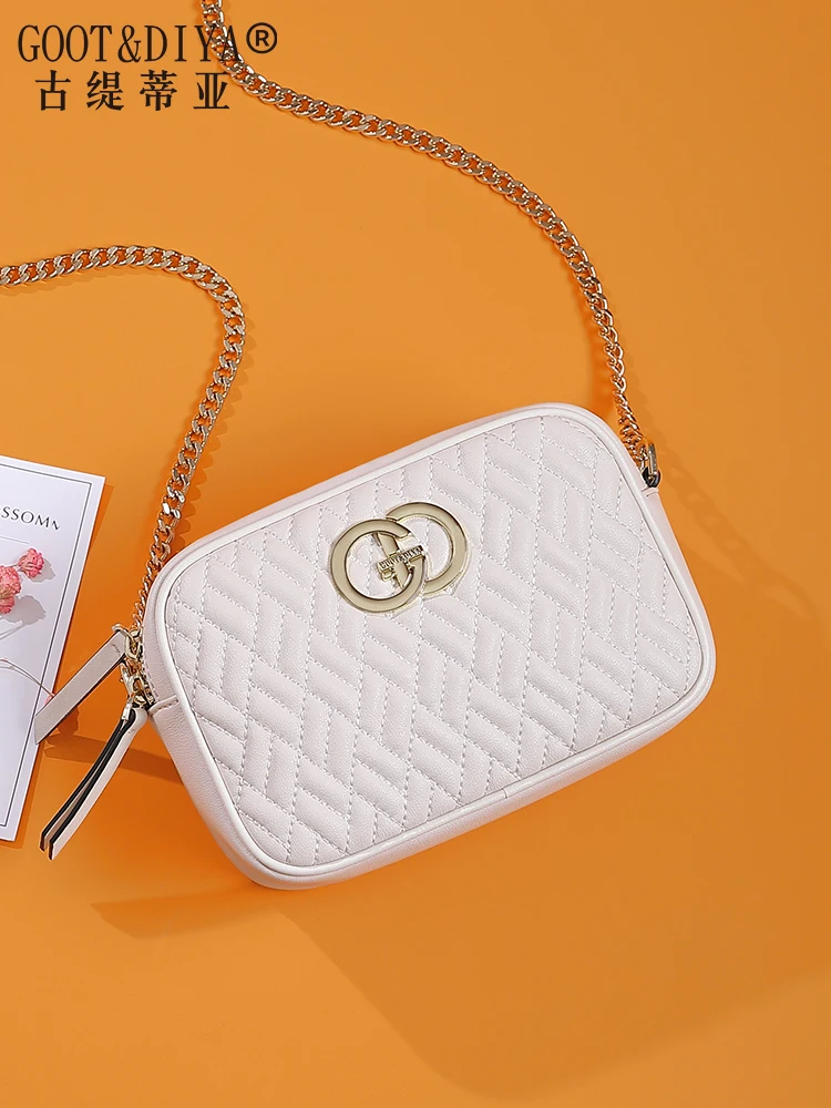 

Leather Messenger Small Bag Female 2020 New Fashion Women's Bag Shoulder Bag Wild Small Bag Female Chain Messenger Bag Female
