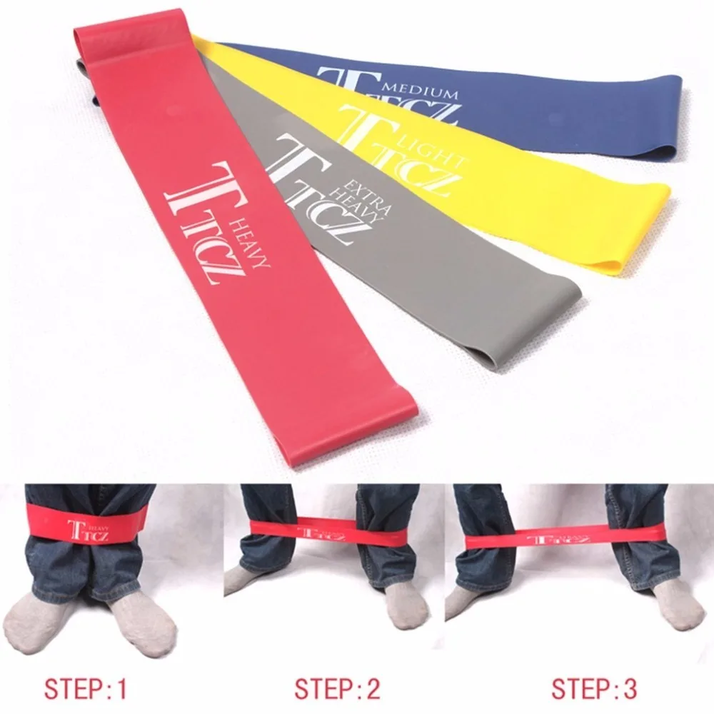 Unisex Elastis Ketegangan Yoga Resistance Band Latihan Latihan Karet Loop Band Otot Kebugaran Pelatihan Expander Alat Pelangsing