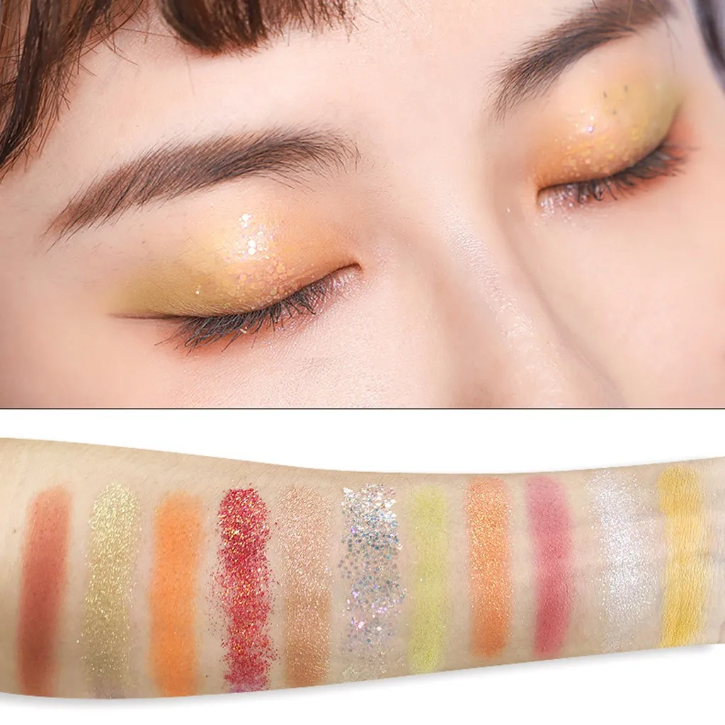 11 Color Eyeshadow Makeup Pallete Trend Flash Matte Pearl Polarized Eye Shadow Keyboard Fingertip Waterproof |
