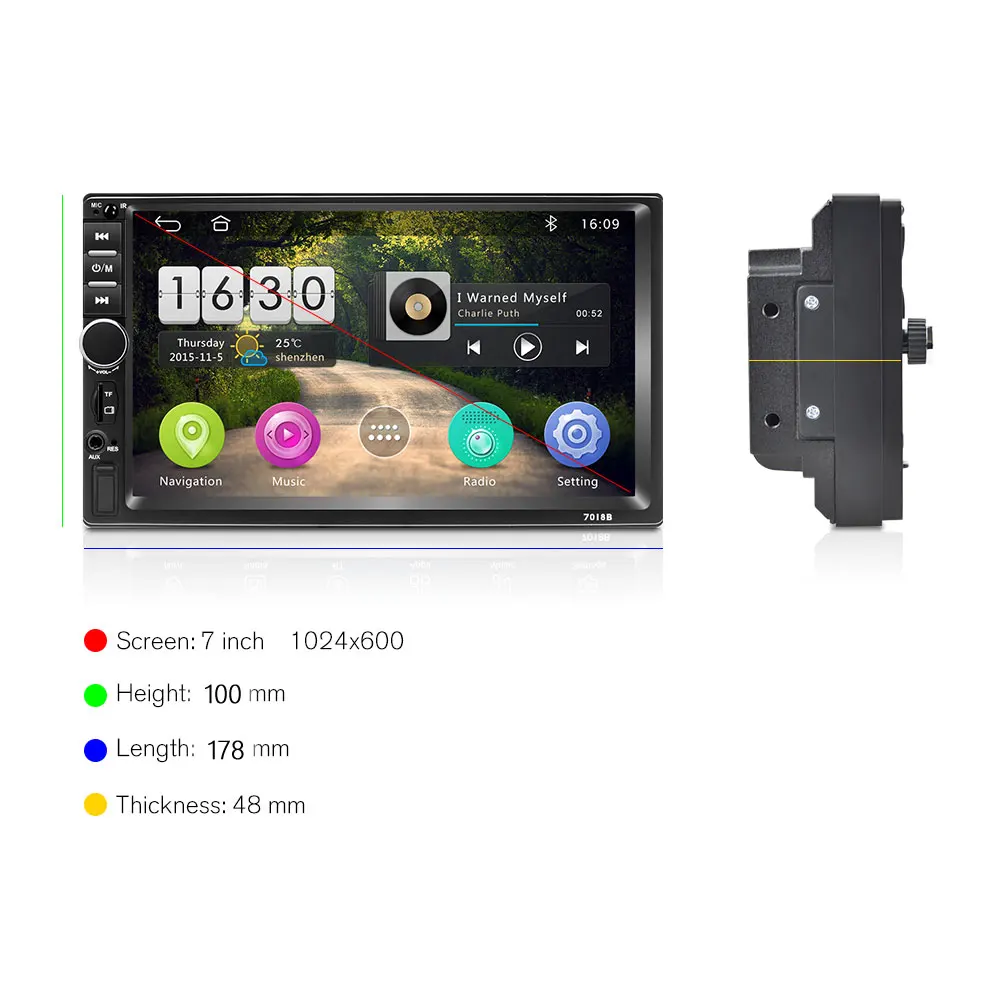 Автомагнитола AMPrime на Android 7 дюймов 2 Din ГБ + ПЗУ/2 32 мультимедийный плеер стерео