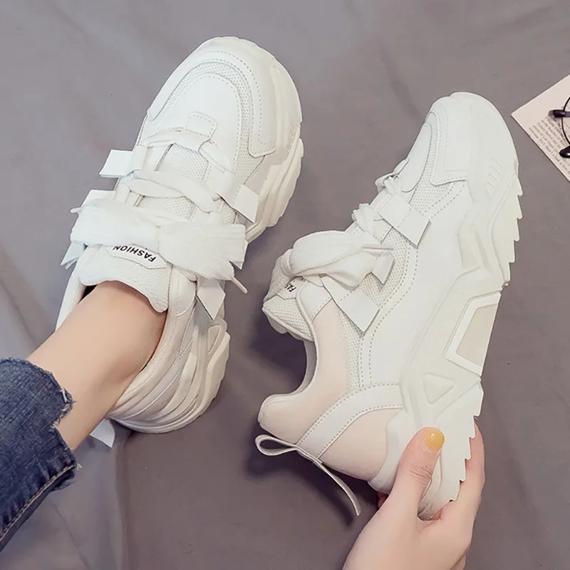 Массивные кроссовки Женская обувь Новинка 2020 года Вулканизированная Кроссовки
