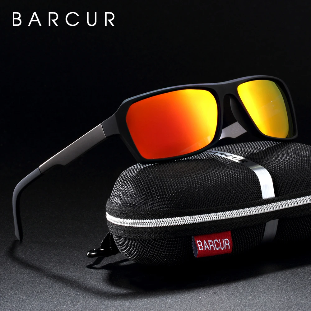 

BARCUR Sports Eyewear Square sun glasses for Men Sports Sunglasses Women Oculos de sol