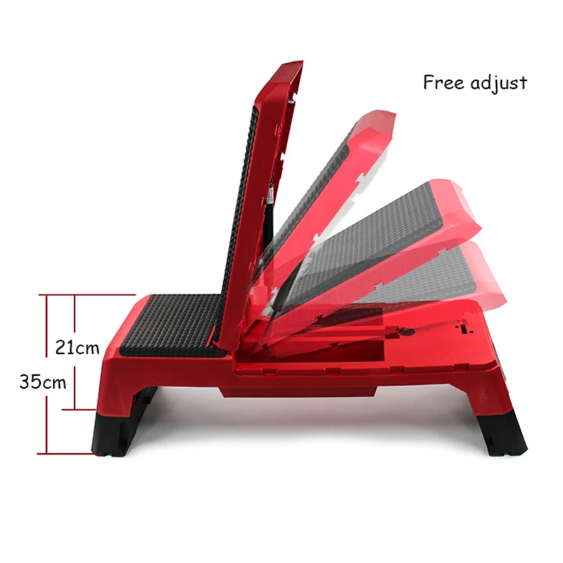 Аэробика Шаговая платформа Фитнес Степпер и педаль Регулируемая скамья для гантелей Многофункциональный домашний тренажер Высота 21 и 35 см.