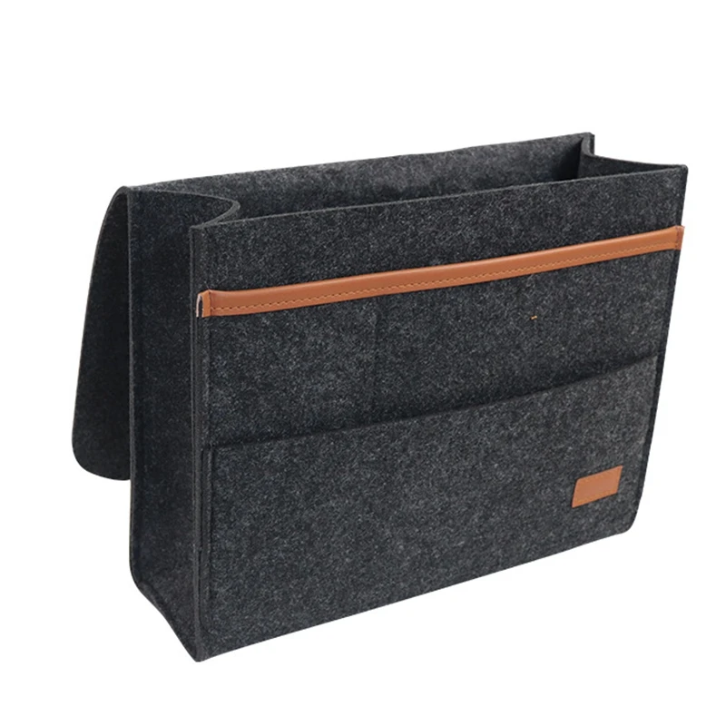

Quality Bed Holder Pockets Bedside Storage Bag Bed Sofa Side Pouch Remote Control Hanging Caddy Bedside Couch Storage Organizer