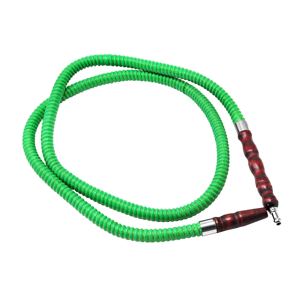Кожаный шланг для кальяна HORNET с деревянной ручкой аксессуары кальяна|Трубки и