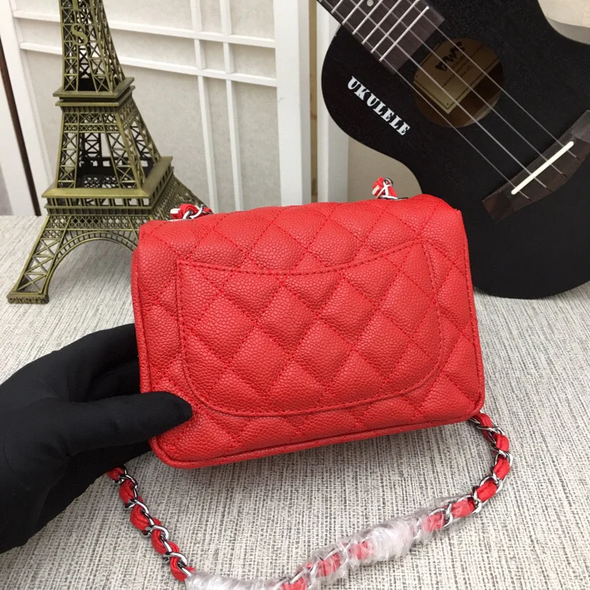 

luxury brand woc fashion simple small square bag women's designer high quality real leather chain mobile phone shoulder handbags
