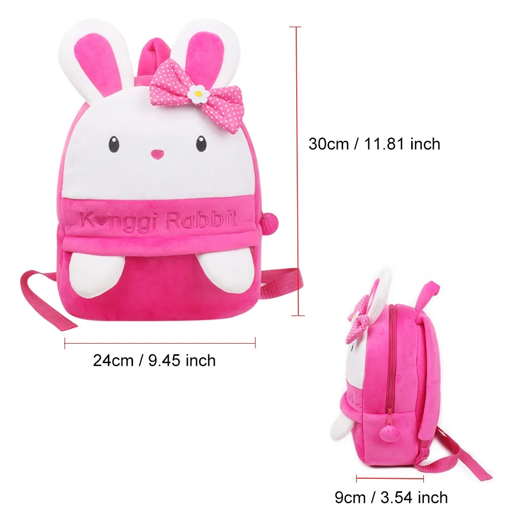 

Kids Cute Animal Series Plush Backpack Kindergarten Boy Girl Cartoon Soft Kawaii School Bag For Baby Gift 2-4 Years
