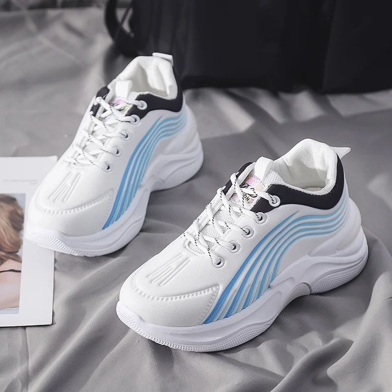 

2021 spring new sports shoes: versatile dad shoes female students thick soled leisure shoes women's shoes