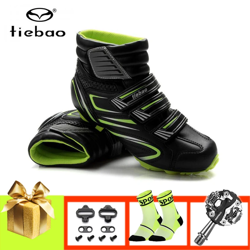 Tiebao Мужская зимняя обувь для велоспорта женские кроссовки горного велосипеда