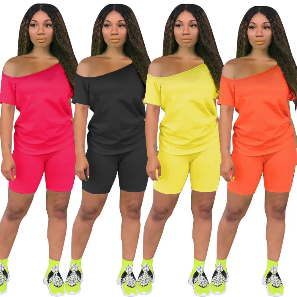 

European and American Summer Casual Fashion Solid Color Slim Fit Strapless Middle Pants Two-Piece Nightclub Clothes